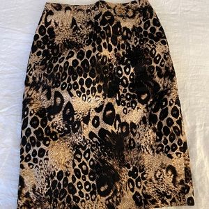 LEOPARD PRINT PENCIL SKIRT